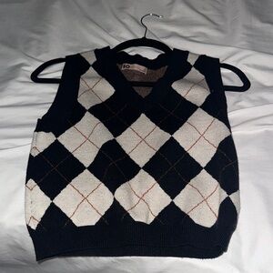 SO Argyle Knit Sweater Vest